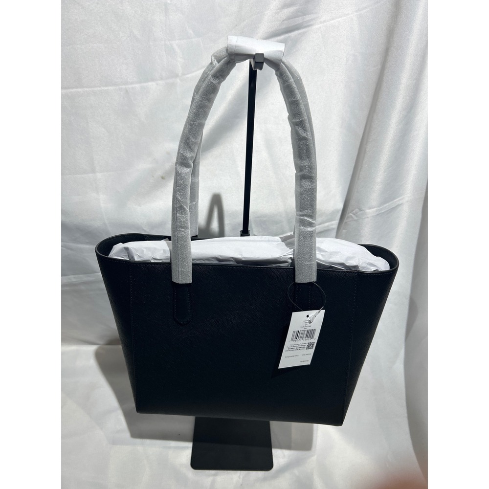 Kate Spade Staci Medium Tote Bag Black Saffiano PVC NWT - Picture 5 of 8